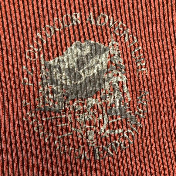 Point Zero Orange Label y2k Pullover Ribbed Top Large - Picture 4 of 14